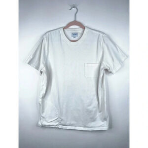 Beams White Multi Pocket Short Sleeve T Shirt Snap Pocket Zipper Pocket Crew XL